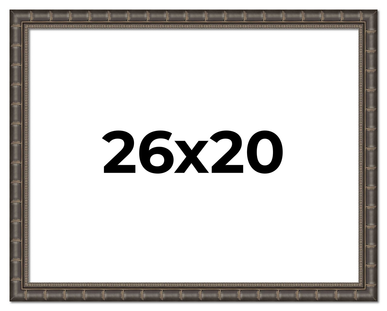 26x20 Modern Bamboo Picture Frame with UV-Resistant Acrylic & Acid Free Backing, Available in 5 Finishes - Gold, Silver, Brown, Black, and Natural